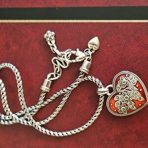 Brighton Reversible Red Heart Pendant Necklace.
